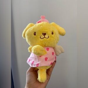 Yellow Plush Toy with Pink Heart Dress